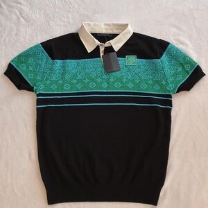 Louis Vuiton black and blue polo shirt (L)